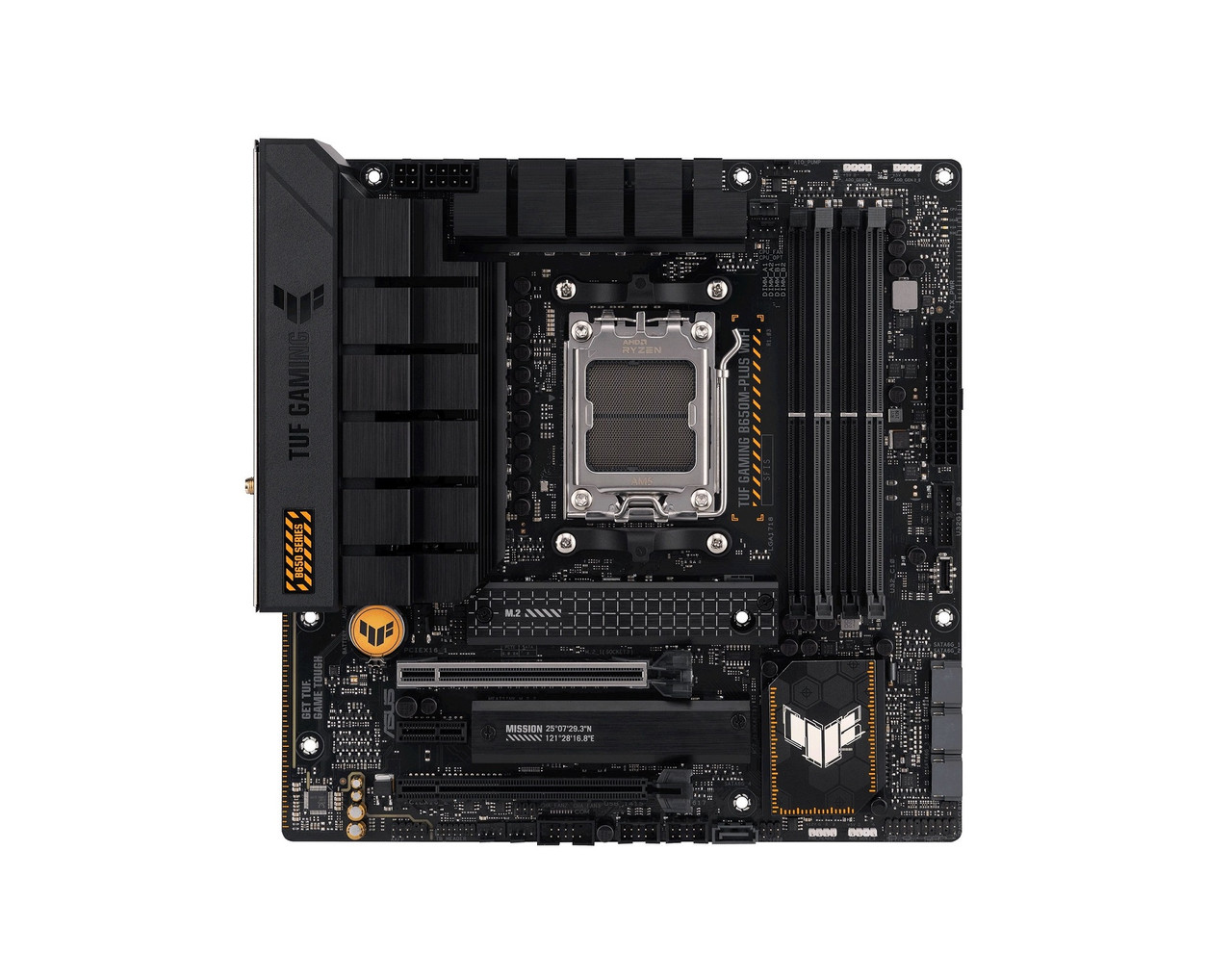 ASUS Материнcька плата TUF GAMING B650M-PLUS WIFI sAM5 B650 4xDDR5 M.2 HDMI DP WiFi BT mATX