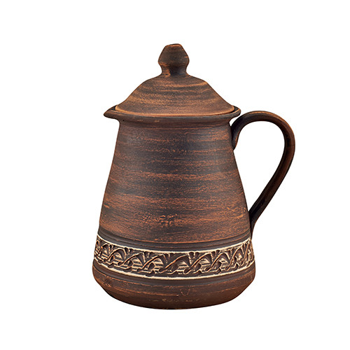 Чайник для заварювання Травник глиняний з кришкою (ангоб) KR5147-3, фото 1