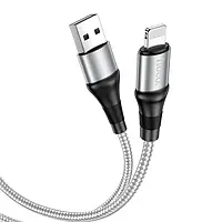 Кабель Hoco X50 Excellent charging data cable for Lightning Gray