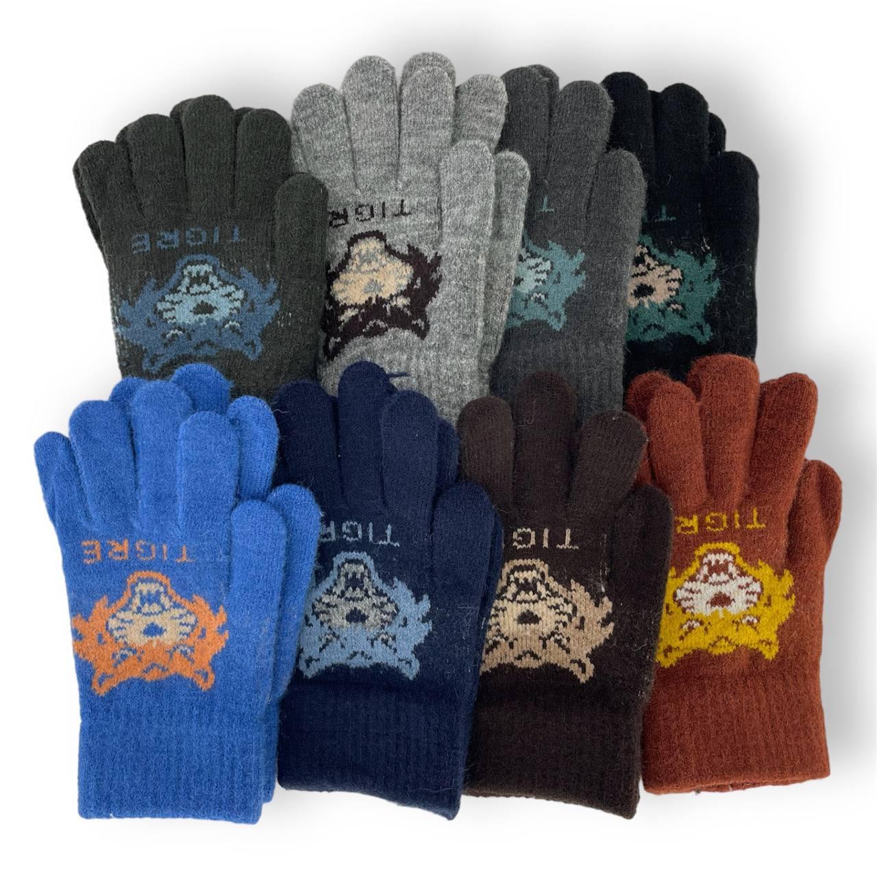 ОПТ Рукавички в'язані дитячі, р. 15 (7-8 років), виробник Китай, (12 шт./набір), фото 1