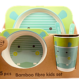 Набір дитячого посуду антибактеріальний бамбук, фото 4