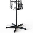 Стійка обертова NET-180, (4 грані). Торгова металева стійка під навісне торгове обладнання до магазину, фото 3