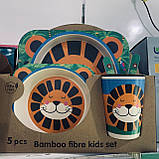 Набір дитячого посуду антибактеріальний бамбук, фото 5