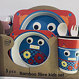 Набір дитячого посуду антибактеріальний бамбук, фото 10