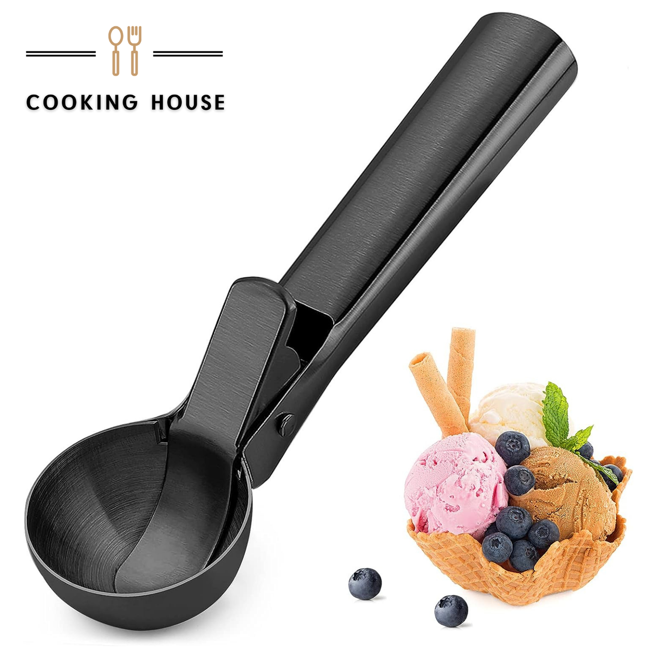 Ложка для морозива Coking House, 18см з нержавіючої сталі