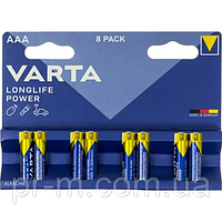 Батарейка VARTA Longlife POWER ААА 8шт на блистере