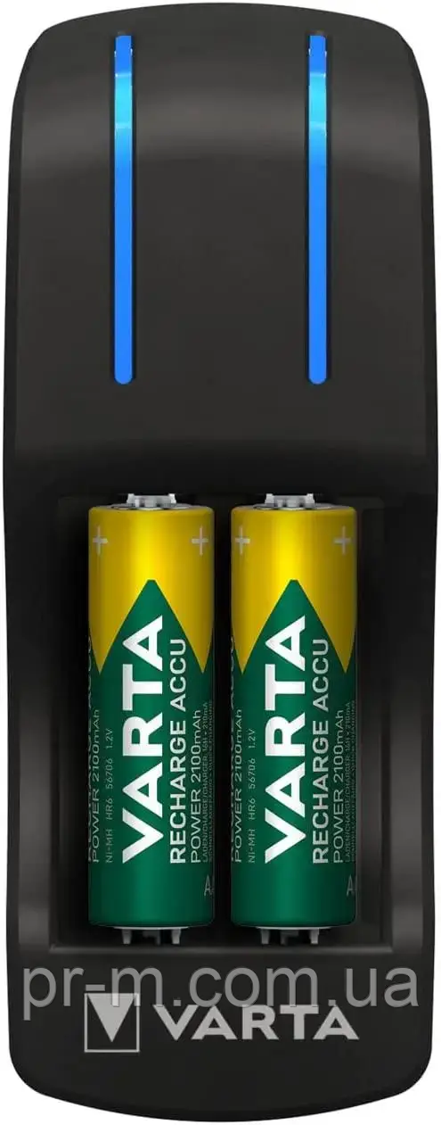 Зарядний пристрій VARTA з 2ма батарейками HR6 2100mAh в комплекті