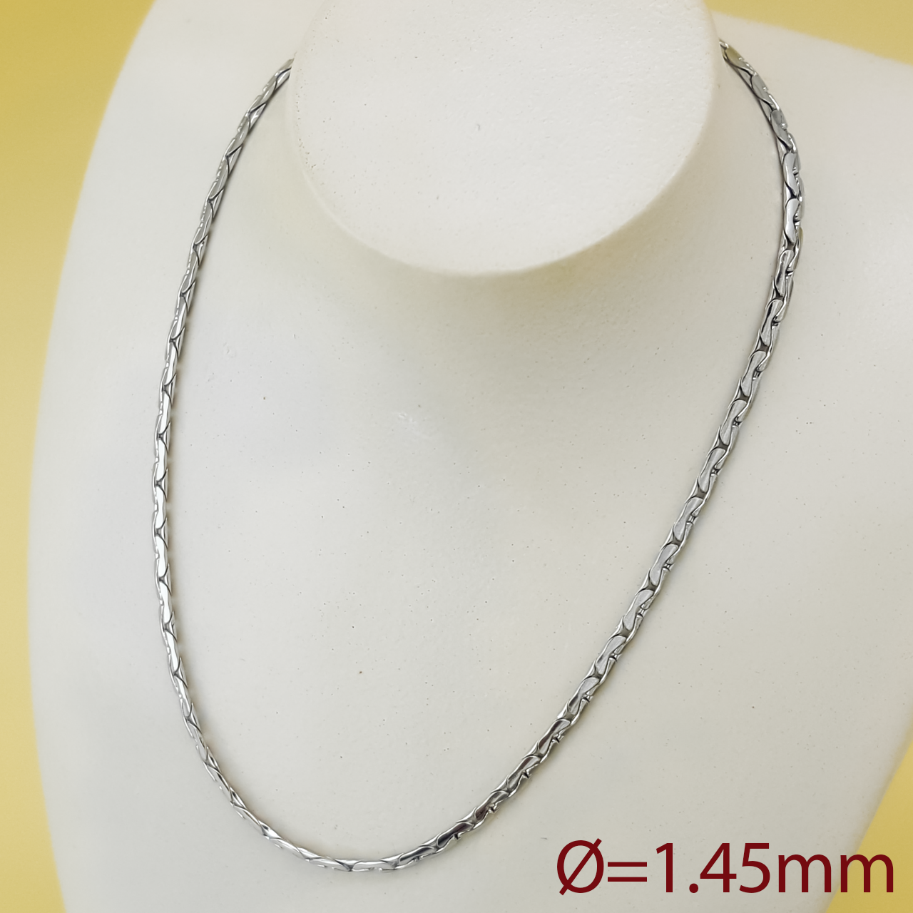 Ланцюжок "Срібна Нитка", р.45, медсталь Xuping, stainless steel