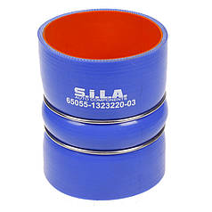 Патрубок інтеркулера силіконовий з двома кільцями (SILA AC) 65055-1323220-03