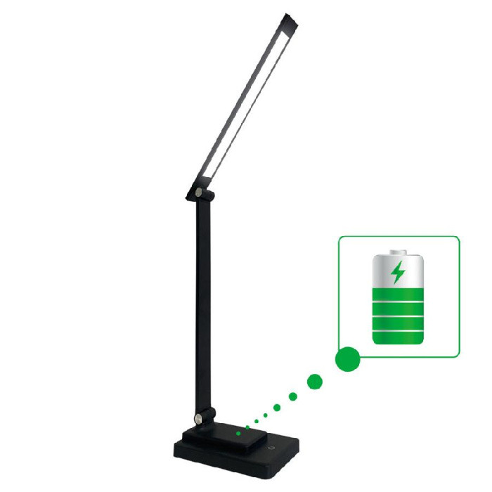 Настільна LED лампа акумуляторна Ridy-10-2-PWR 10 Вт чорна, фото 1