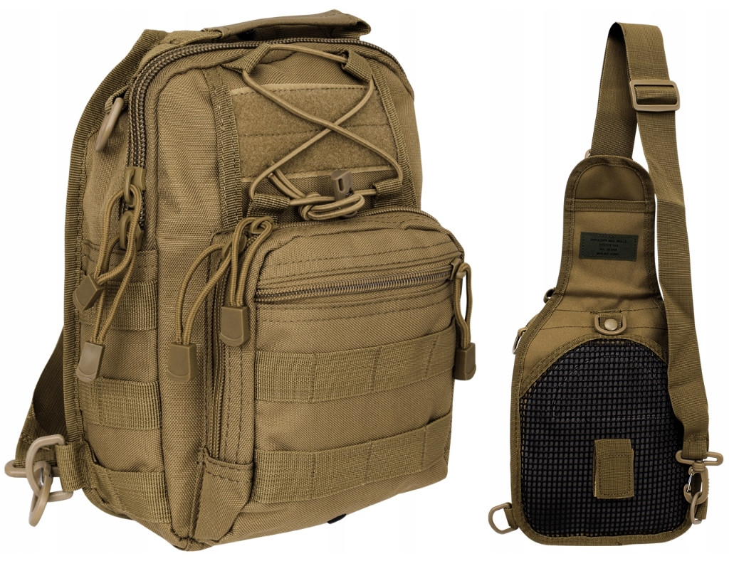 Сумка рюкзак тактична через плече MFH Shoulder Bag Molle 7 л Coyote Tan 30700R, фото 1