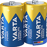 Батарейка VARTA LR20 Alkaline LONGLIFE POWER (синя) 20шт/уп (ціна за 2шт/пара), фото 3