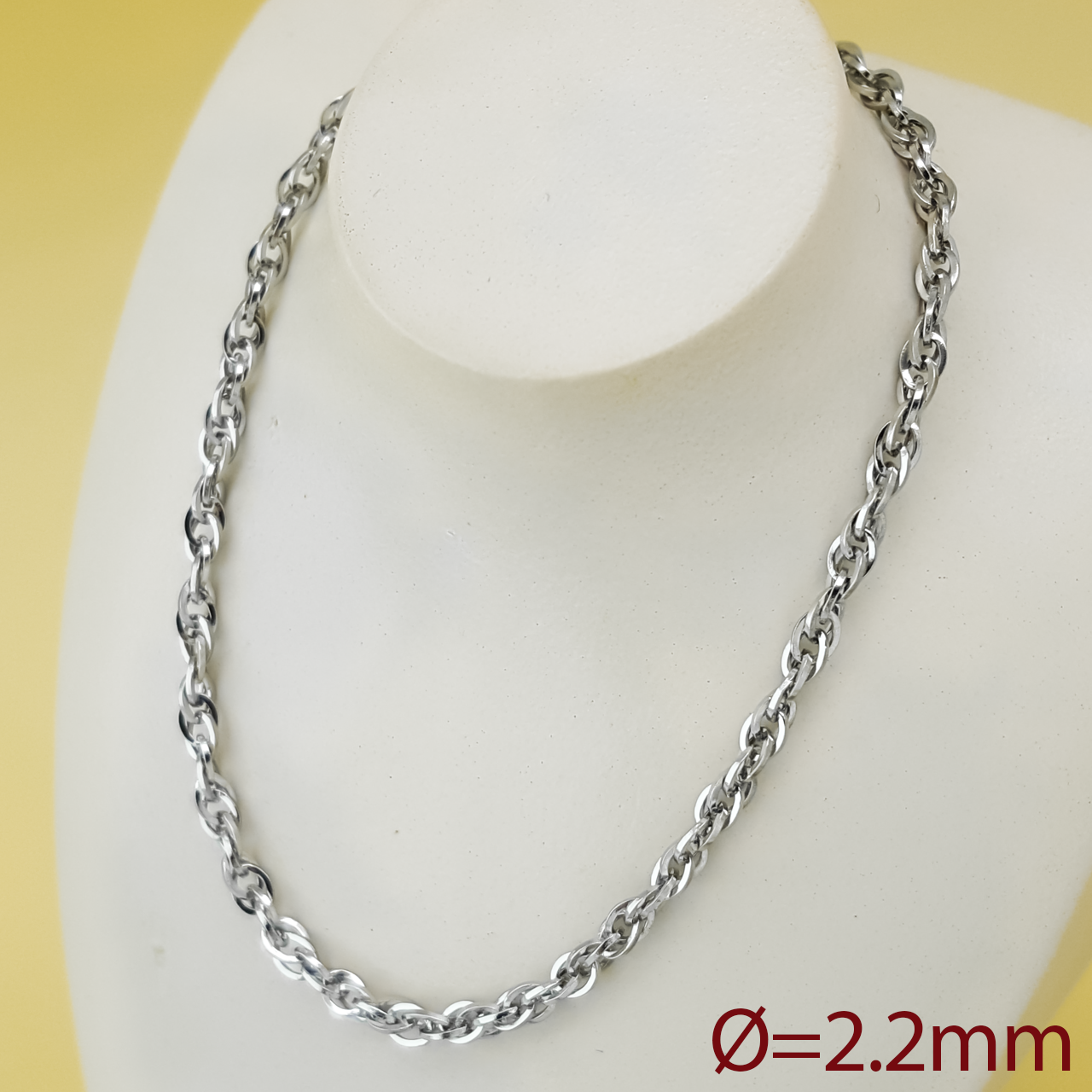Ланцюжок "Мотузка", р.45, медсплав Xuping, stainless steel