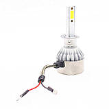 Автомобільні LED лампи з цоколем H1 Комплект світлодіодних LED ламп для авто Headlight C6 H1, фото 3