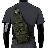 Сумка рюкзак тактична через плече MFH Shoulder Bag Molle 7 л OD Green 30700B, фото 4