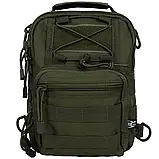 Сумка рюкзак тактична через плече MFH Shoulder Bag Molle 7 л OD Green 30700B, фото 3