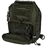 Сумка рюкзак тактична через плече MFH Shoulder Bag Molle 7 л OD Green 30700B, фото 5