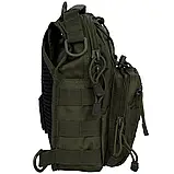 Сумка рюкзак тактична через плече MFH Shoulder Bag Molle 7 л OD Green 30700B, фото 6