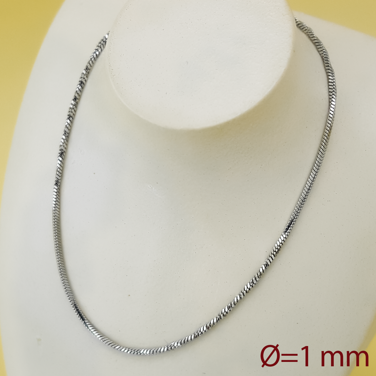 Ланцюжок "Звивистий Снейк", р.50, медсталь Xuping, stainless steel