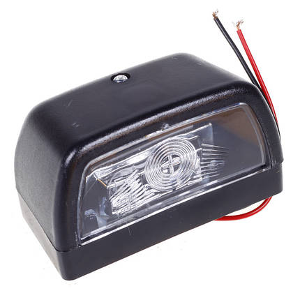 Ліхтар підсвічування номерного знаку LED 24V (чорний корпус) ПН-2-01 LED, фото 1