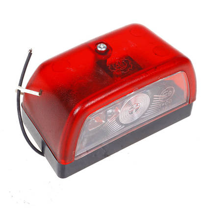 Ліхтар підсвічування номерного знаку LED 24V (червоний корпус) ПН-2-02 LED, фото 1