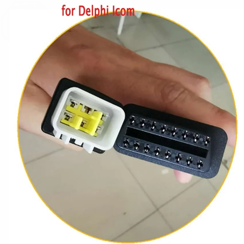 ПЕРЕХОДНИК Delphi icom 6 pin адаптер 16Pin OBD2 OBDII кабель діагностичний