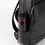 Шкіряний рюкзак чоловічий міський. Чоловічий рюкзак для ноутбука з натуральної шкіри Рюкзак для хлопця (чорний), фото 10