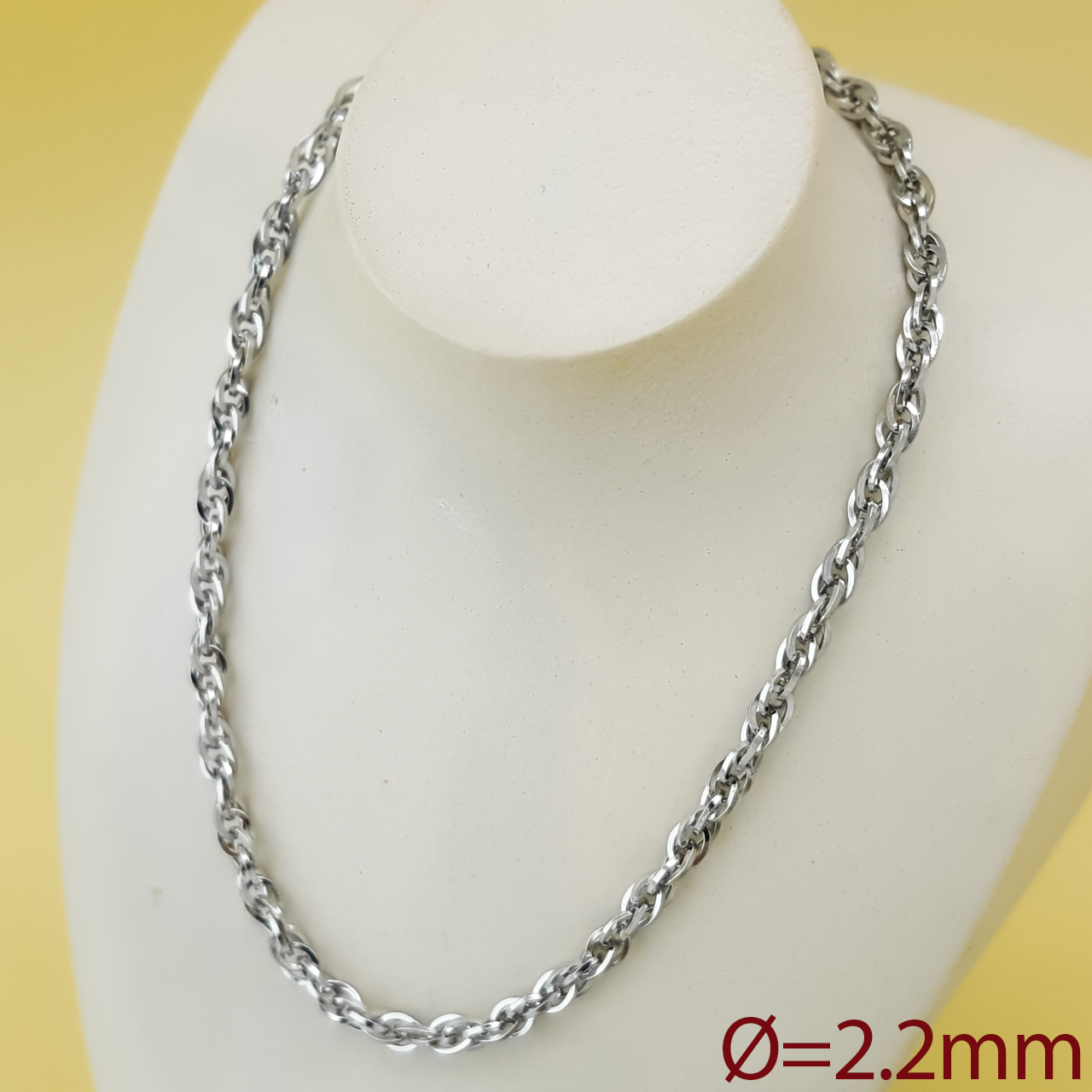 Ланцюжок "Звивистий Канат", р.50, медсталь Xuping, stainless steel