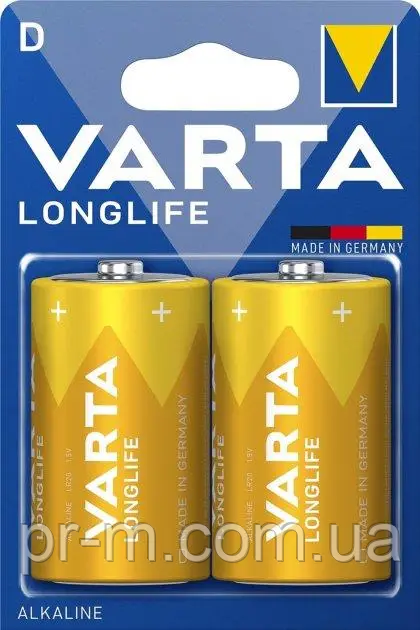 Батарейки VARTA LR20 Alkaline LONGLIFE 20шт/уп (ціна за 2шт/пара)