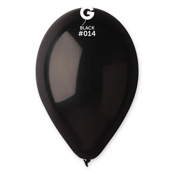 Латексна куля пастель чорний 10" (25 см) Gemar