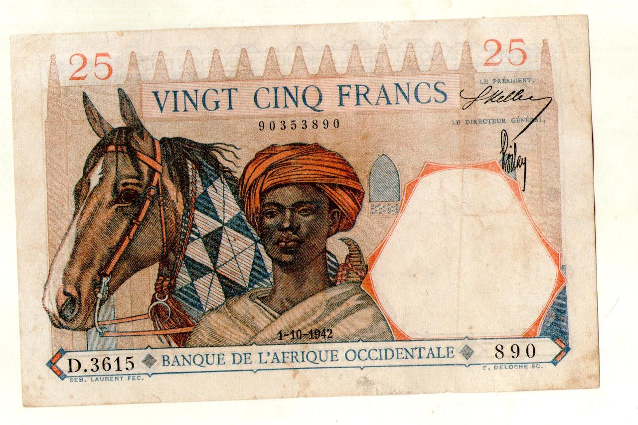 Французька Західна Африка 25 пива 1942 No228, фото 1