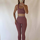 Жіночий комплект лосини з топом #А04, фото 6