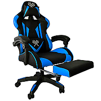 Кресла для геймеров с подушкой Malatec Black&Blue, Игровое компьютерное кресло для компьютера, Геймерский стул
