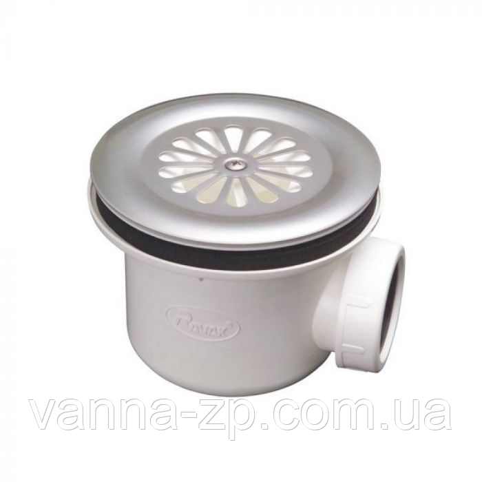 Сифон для душового піддону хром Ravak Basic d90
