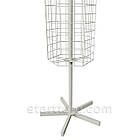 Стійка обертова NET-200. Торгова металева стійка органайзер під торгові гачки, навіси та зачепи до магазину, фото 3