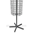 Стійка обертова NET-200. Торгова металева стійка органайзер під торгові гачки, навіси та зачепи до магазину, фото 3