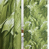 Ткань для штор блекаут Листья банана 280см