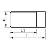 Різьба ДУ 32х4 мм (1 1/4) L 70 mm довга стальна посилена безшовна, фото 2