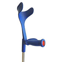 Милиця підлокітна KLASSIKER ANATOMICлева з м'якою анатомічною ручкою синій телескопічний OSSENBERG