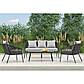 Комплект садових меблів зі столиком Rocca у сірих тонах, фото 2