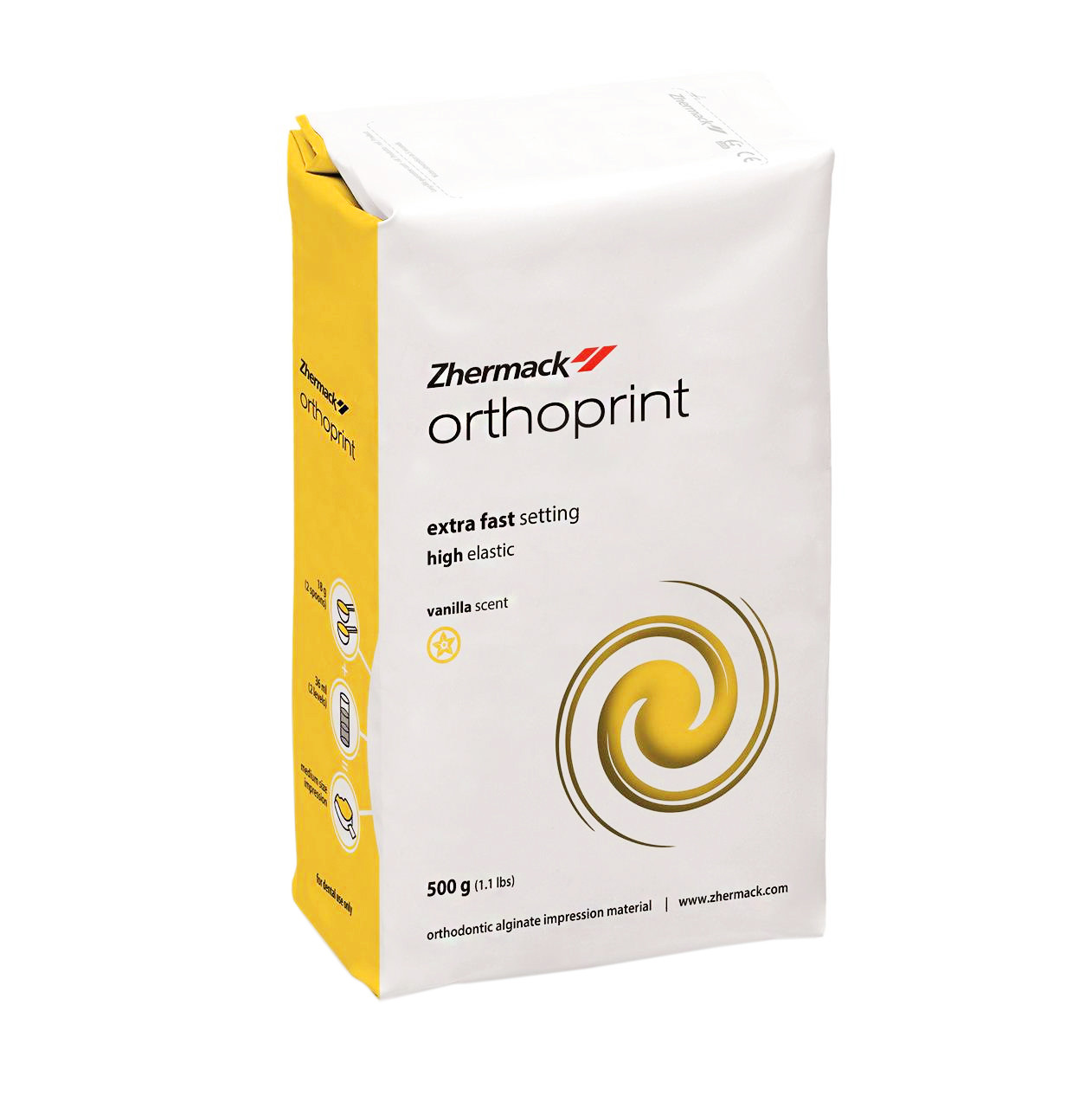 Orthoprint (Ортопринт), пакет 500 г, альгінат швидкого затвердіння для відбитків в ортодонтії, Zhermack