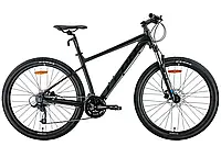 Велосипед 27.5" Leon XC-80 AM Hydraulic lock out HDD 2022 Розмір 18" сірий із чорним