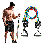 Набор эспандеров для фитнеса 5 шт / Резиновые эспандеры-джгуты для упражнений / Набор канатов эспандеров, фото 2