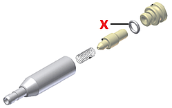 1L296308 Гумовий ущільнювач(клапану), d=5.5x1.5mm, Franke