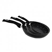 Набір сковорідок Royalty Line RL-FM3M, Black, 3шт