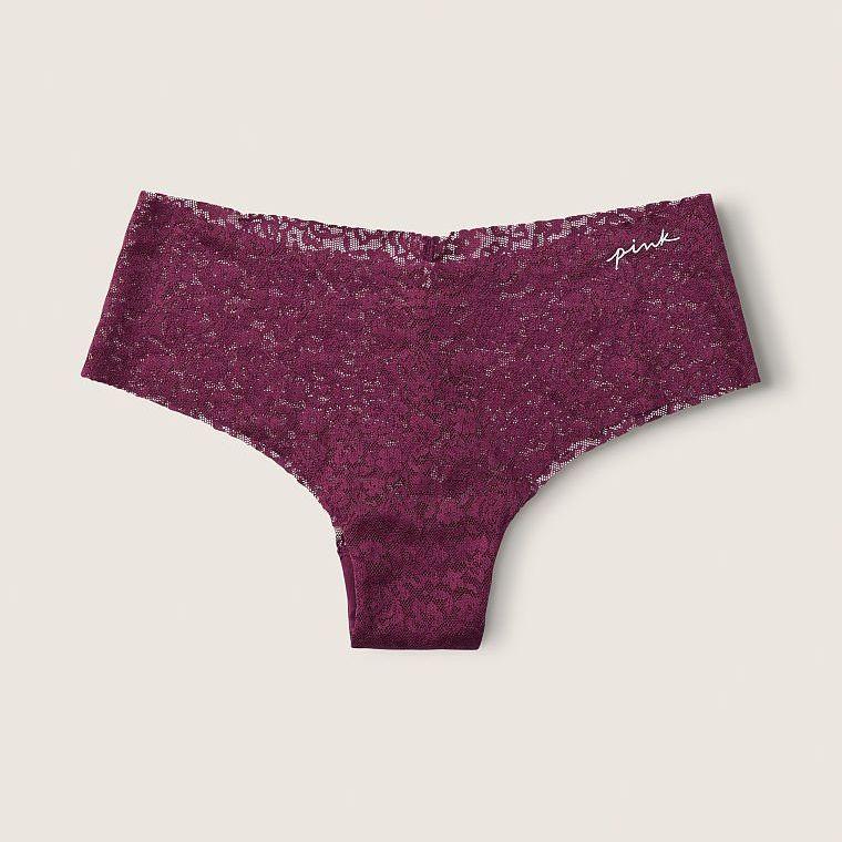 Безшовні ажурні трусики Victoria's Secret PINK No-Show розмір S (фіолетові)