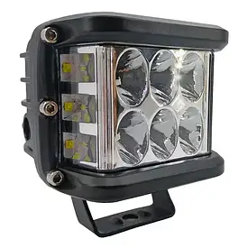 LED фара 60W 12 діодів широкий промінь, 4300 LM 10-30V 6000K