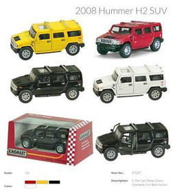 KINSMART HUMMER H2 SUV (2008) м Hummer H2, метал, инерц., у кор. 16х8х7 /96-4(KT5337W)