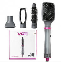 Професійний фен для укладки волосся 4 в 1 VGR V408 800 Вт Сірий МС