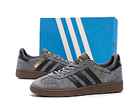 Мужские кроссовки Adidas Handball Spezial Grey Обувь Адидас Специал Спешл серые кеды замша весна осень спорт